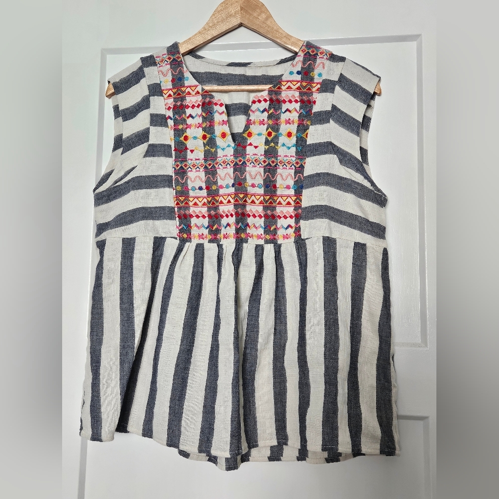 Savanna Jane embroidered medium top,  100% cotton